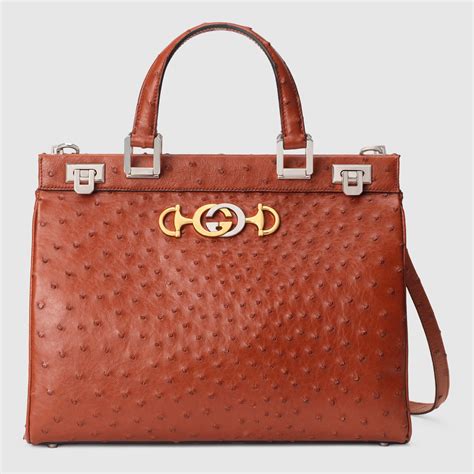 gucci zumi ostrich bag|gucci ostrich handbags.